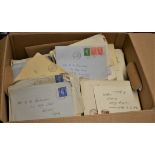 Great Britain 1930's to 1950's cover accumulation in a full box - many Suffolk, family lot - slogans