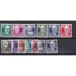 East Germany 1952-1953 definitives S.G. E85, E91-E95 m/m, S.G. E8-E84, E87-E88, E92-E94 used