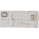 France 1845 Pre-stamp wrapper sealed and posted Bordeaux cancelled Toulouse 21/7/1845, back