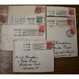 Scotland 1906-1909 Fine batch of Edward VII covers and card Glasgow to London with Glasgow