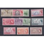 Bermuda 1953 u/, Mint range 1/2d to 2/- (11) S.G. £25