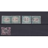 San Marino 1897 Postage dues S.G. D40-D41 m/m, S.G. D38-D39, D43 used