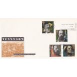 Great Britain FDC 1992 (10 Mar) Tennyson set on Royal Mail FDC with Cambridge/Waitrose Slogan