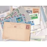 Antigua Assorted cover etc., including: Victorian Stationary card, Air Letters, FDC's (15)