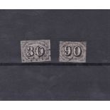 Brazil 1850 definitives S.G. 19a used 30r., S.G. 21a used 90r