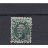 USA 1861 definitive S.G. 64b used 10cents deep green, Scott A27, very fine. Cat value £75