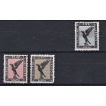 Germany 1926 Air Stamps S.G. 398 m/m 2m and S.G. 297, 399 1m and 3m u/m no gum.