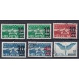 Switzerland 1935 Air Mail S.G. 359 m/m and used, S.G. 360 used, S.G. 361 m/m, S.G. 363, 381 used.