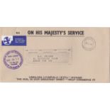 Swaziland - Airmail from 1992 O.H.M.S. Env to London MBANE (cds) and purple stamp bureau cachet.