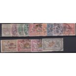 French Morocco 194 Surcharge definitives S.G. 40 m/m 1c on 1c S.G. 41, 43-45, 47-48, 51, 53-55 used