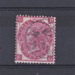 Great Britain 1867/1880 3d rose, plate 8 , 'PG', S.G. 103, very fine used c.d.s.