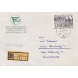 Rocket Mail Registered env with the Emblem of the European (Youth group of Austria) cancelled 23/1/