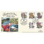 Great Britain FDC 1991 06/16 Roses Hampton Court Palace official FDC BFDC 12 cat £50 Hampton Court