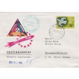 Belgium Rocket mail/Space - First Day Cover Envelope to Commemorate the European Union Sugar