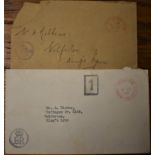 Great Britain - Royalty Mail 1923 Envelope-to Wolverton with KGV H/S (corner torn), another with EUR