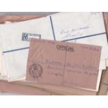 Africa group of Registered post free official bulletin de-verification envelopes post to Crawley