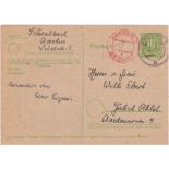 Germany 1946 - Prepaid postcard Michel P904 posted within Aachen cancelled 13.7.1946 Aachen 1 on 5pf