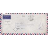 New Hebrides Condominium 1963-O.C.S Official airmail envelope used Vila/New Hebrides datestamps,