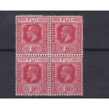 Fiji 1922 definitive S.G. 230 m/m 1d block of 4