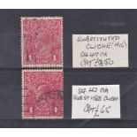 Australia 1916-1918 1d Scarlet, Substituted Cliché, S.G. 6a, Businesses, S.G. Cat £75 and