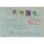 Germany (Russian Zone) 1948 - Envelope registered Naumburg (Salle) 19a to London with Soviet Zone