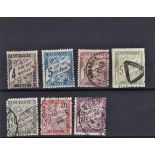 France 1882 Postage due S.G. D282, D297-D298, D317, D300, D302, D306 used