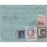 Spanish Civil War 1938 Env posted Airmail to Algiers cancelled 9/6/1938 Ciudadla Baleares on S.G.