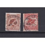 New Zealand 1907-08 definitive perf 14x15 S.G. 383 fine used 3d and S.G. 385 fine used 1s