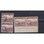 South West Africa 1937 Mail Train S.G. 96 m/m and used pairs. Cat value £33.50