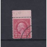 USA 1923-1932 definitive perf 11x11 193/4 x 221/4 S.G. 599 used 2c carmine, Scott 595. Cat value £