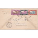 French Colonies New Caledonia 1944 Env Bouindimie (Poindime) datestamp, 1Fr, 50c rate, an attractive