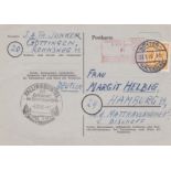 Germany 1946 - Formula postcard posted to Hamburg cancelled 27.3.1936 Norten-Hardenburg on SG A4 6pf