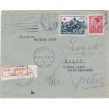 Yugoslavia 1940 envelope posted to split cancelled 16/9/1940 Zagreb with machine cancels on S.G.