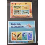 Commonwealth - An album of mint Wildlife Miniature Sheets u/m Mint with: Birds, WWF, Flowers,