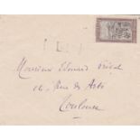 French Colonies Madagascar 1930 El Taman/Colbert machine cancel, light boxed numeral l/s - 40c