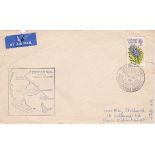 Falkland Islands 1972 First Airmail to England 'Temporary Aerodrome' datestamp