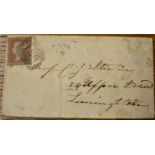 Great Britain (1851), (Scotland) envelope posted to Lemington cancelled with black 139 number