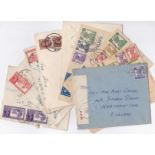 India 1937-1943 Wartime Correspondence to England - includes: Censored male, Active Service Env