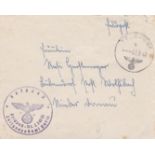 Germany 1942 envelope sent post free from France to Germany cancelled 3/8/1942 Feldpost violet
