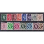 Great Britain 1937 - Set of (15) SG462/75, fine u.m/mint