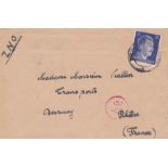 Germany 1943 Envelope posted to France from Berlin Forced Labour Camp inmate cancelled June 1943