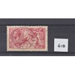 Great Britain 1918 - 19-5/- rose-red, SG416, very fine, used c.d.s.