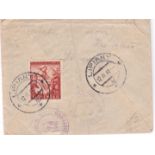 Slovakia 1941 Wartime Independent Province of Czechoslovakia envelope posted to USA cancelled 12/