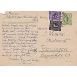 Germany 1946 Local State Issue Post War Pre-Paid Ebersbach/Fils type posted to Trossingen