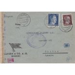 Spain 1944 Commercial Env posted Airmail to Bilbao cancelled 2/3/1944 Hamburg on S.G. 775 10pf and