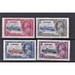 Dominica 1935 Silver Jubilee S.G. 92-95 m/m set.