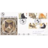 Great Britain 1995 (17 Jan) Cats set with Cats Protection Birmingham h/s on Benham Gold Cover,