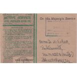 Germany 1947 - War Crimes Mail-Army mail active service envelope adapted by military authority in