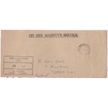 Northern Rhodesia 1960 - O.H.M.S envelope Mongo to crown Agents, Milbank, London with Monev