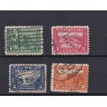 USA 1914-1915 Panama-Pacific exposition Perf 10 S.G. 428-431 used set, Scott 401-404. Cat value £